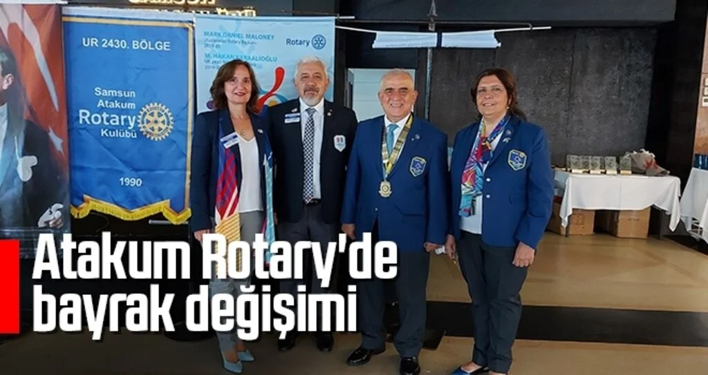 Atakum Rotary'de bayrak değişimi 
