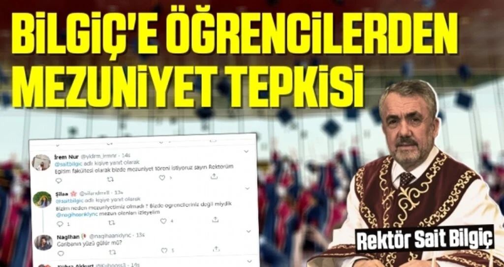 Bilgiç'e Öğrencilerden Mezuniyet Tepkisi