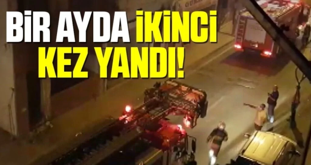 Bir ayda ikinci kez yanan metruk bina vatandaşı şüphelendirdi
