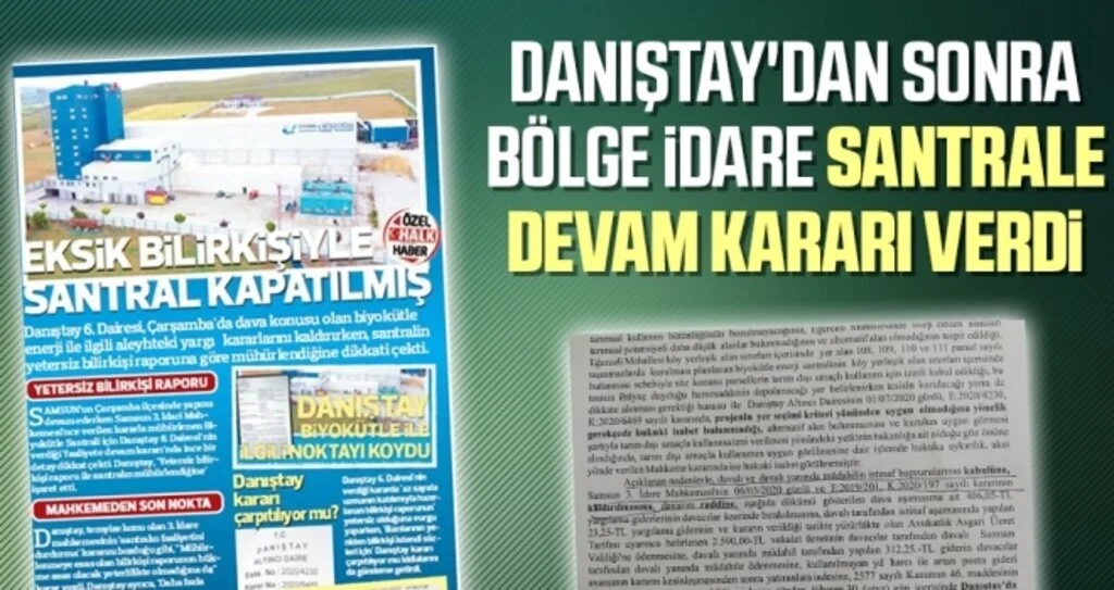 Danıştay'dan Sonra Bölge İdare Santrale Devam Kararı Verdi