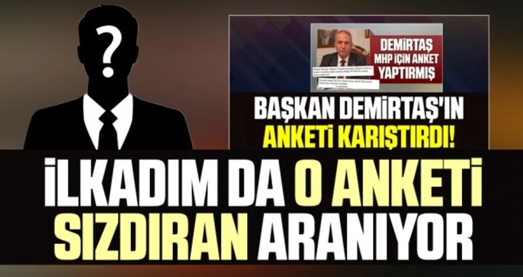 İlkadım'da Başkan Demirtaş'ın Anketini Sızdıran Aranıyor