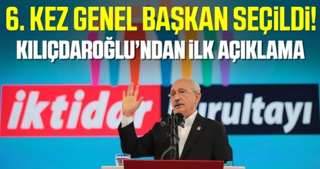 Kemal Kılıçdaroğlu 6. Kez CHP Genel Başkan Seçildi! İlk Açıklama