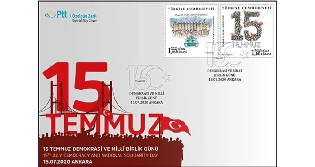 PTT'den 15 Temmuz Demokrasi ve Milli Birlik Günü Konulu Özel Gün Zarfı