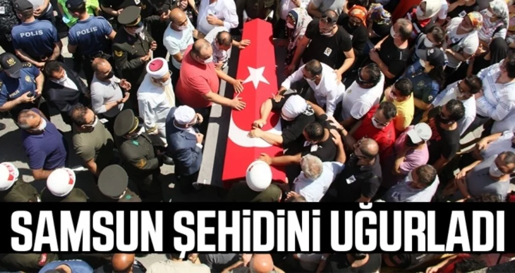Samsun Şehidini Uğurladı