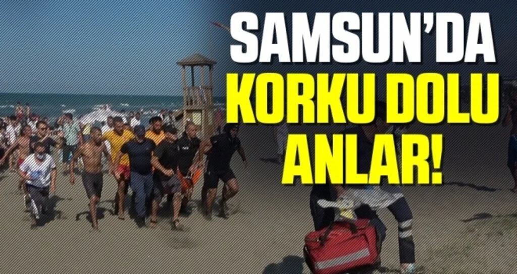 Samsun'da Denizde Korku Dolu Anlar!