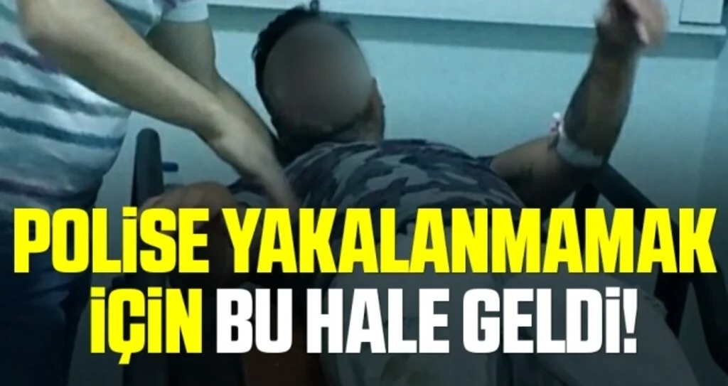 Samsun'da Polise Yakalanmamak İçin Bu Hale Geldi!