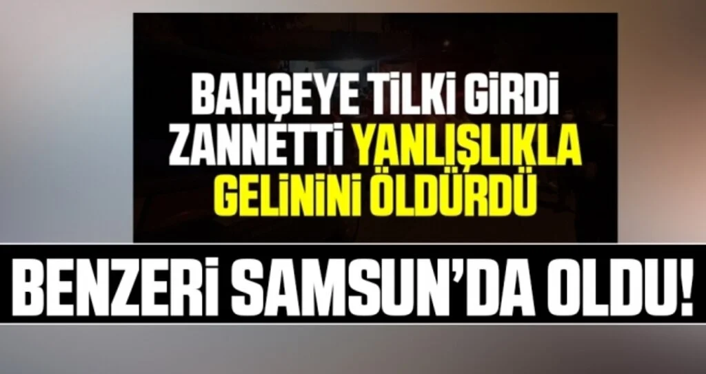 Samsun'da Tilkiye ateş etmek isterken kazara annesini vurdu