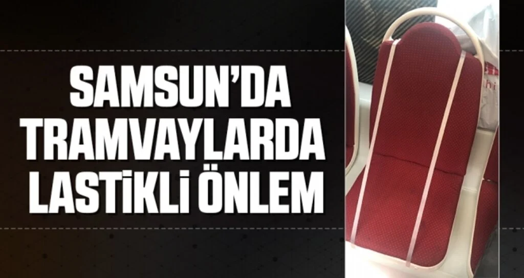 Samsun'da Tramvaylarda Lastikli Önlem