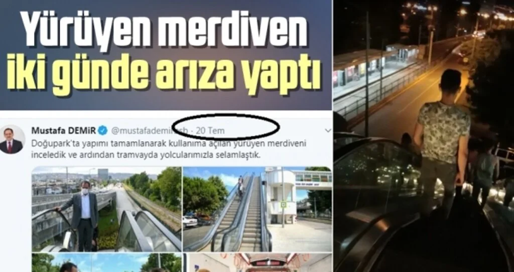 Samsun'da Yürüyen Merdiven İki Günde Arıza Yaptı