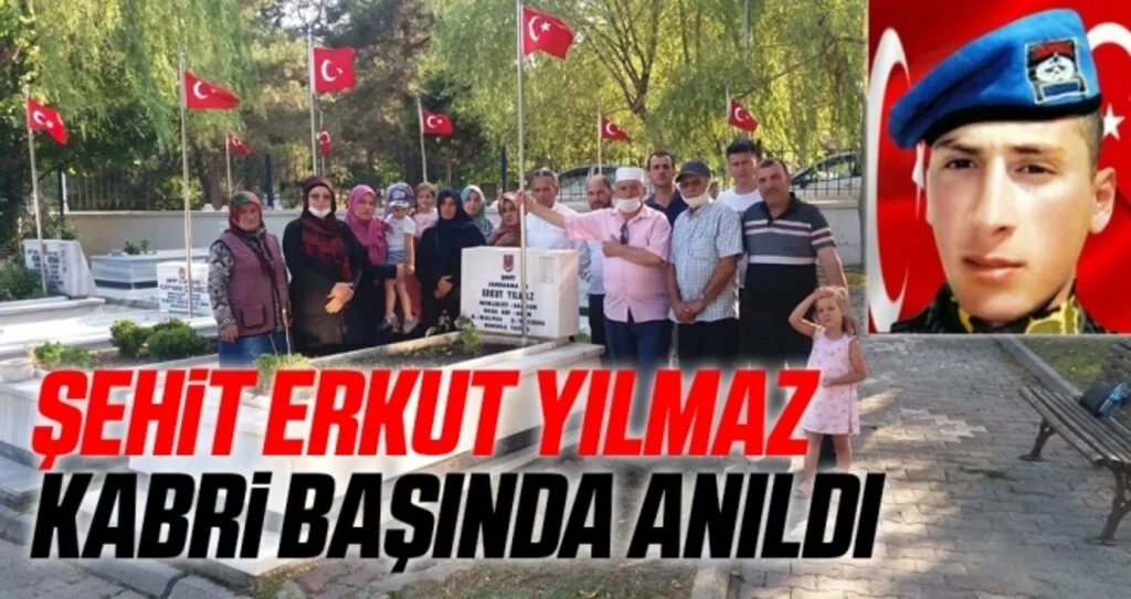 Şehit Jandarma Er Erkut Yılmaz kabri başında anıldı