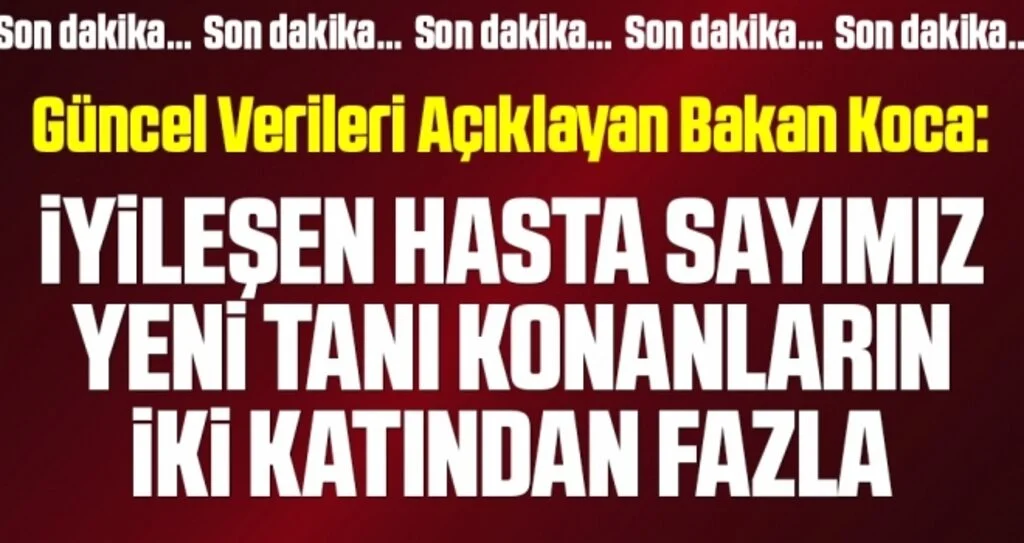 Son dakika… Sağlık Bakanı Koca, güncel corona virüsü tablosunu açıkladı!