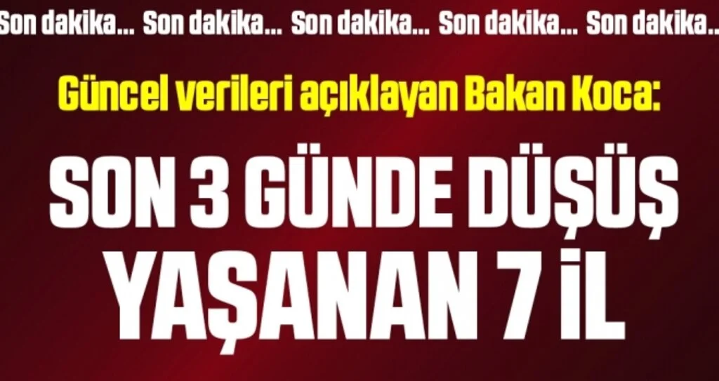 Son dakika… Sağlık Bakanı Koca güncel corona virüsü verilerini açıkladı!