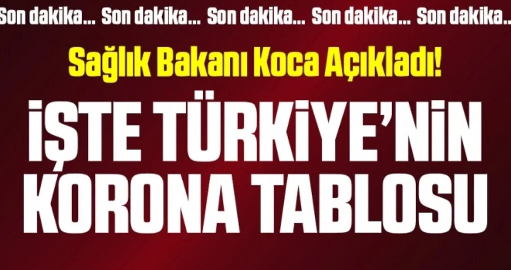 Son dakika… Sağlık Bakanı Koca güncel corona virüsü verilerini açıkladı!