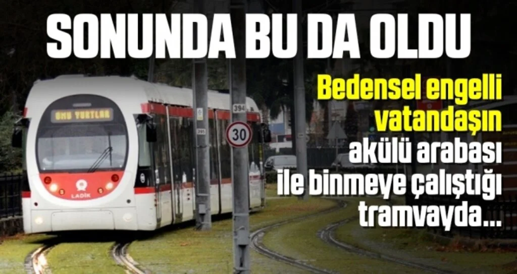 Sonunda Bu da Oldu Samsun'da Vatman Engelli Rampasını Açmadı