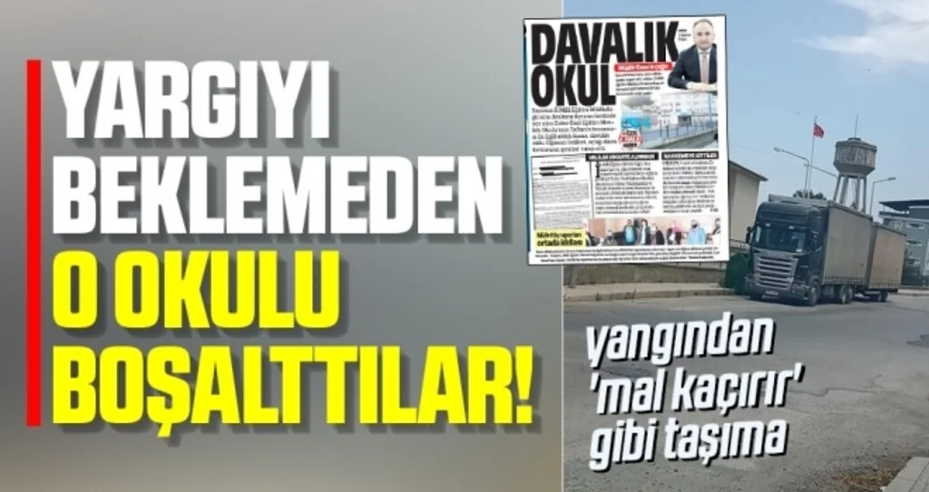 Yargıyı Beklemeden O Okulu Boşalttılar!