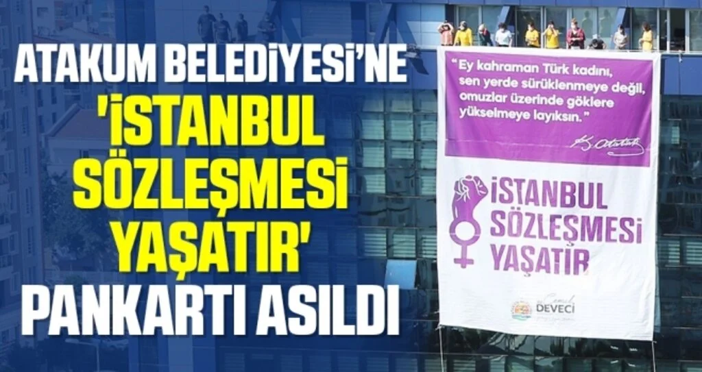 Atakum Belediyesi dev pankartla destek verdi
