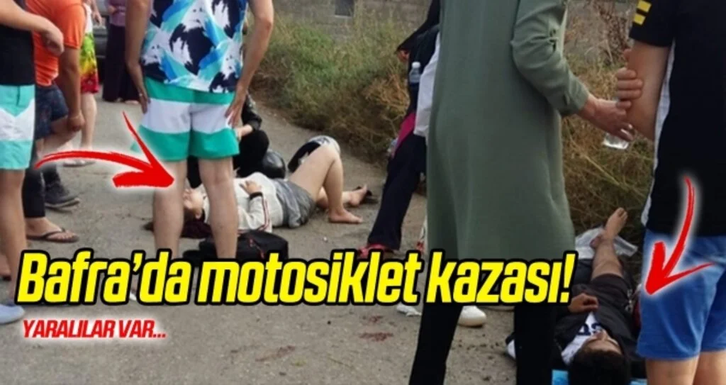 Bafra'da motosiklet kazası: 2 yaralı