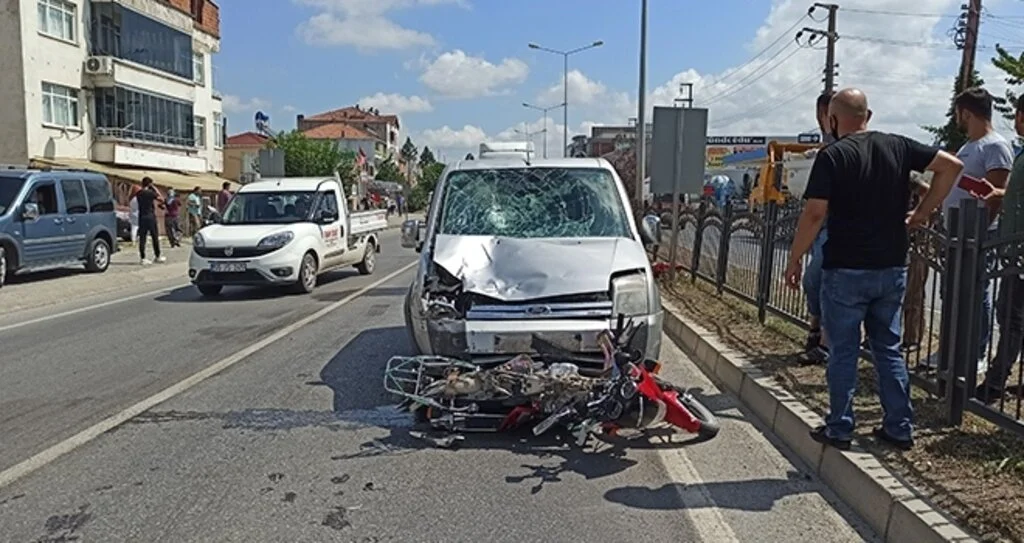 Bafra'da trafik kazası: 2 yaralı