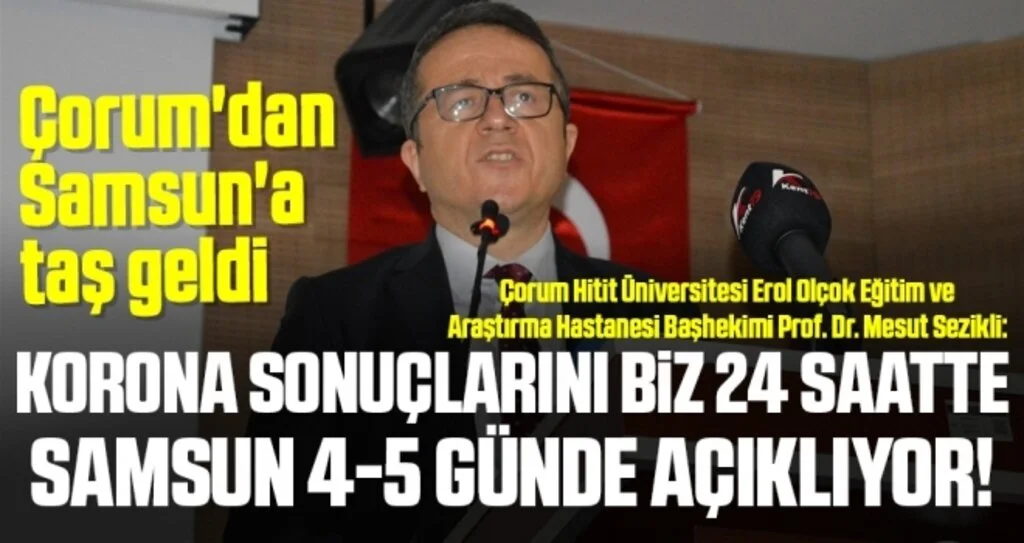 Çorum'dan Samsun'a taş geldi  
