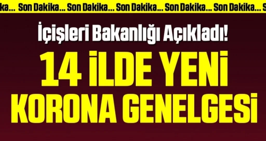 İçişleri Bakanlığından Kovid-19 tedbirleri konulu yeni genelge