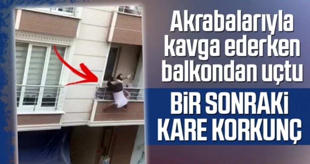 Kavga ettiği adama balkondan tencere atarken aşağıya düştü!