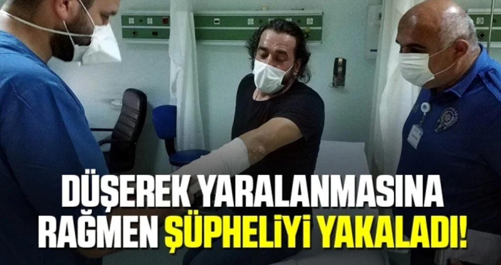 Polis memuru kovalamada düşerek yaralanmasına rağmen uyuşturucu şüphelisini yakaladı