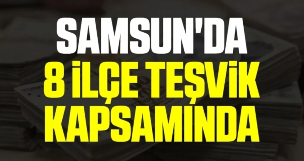 Samsun'da 8 ilçe teşvik kapsamında