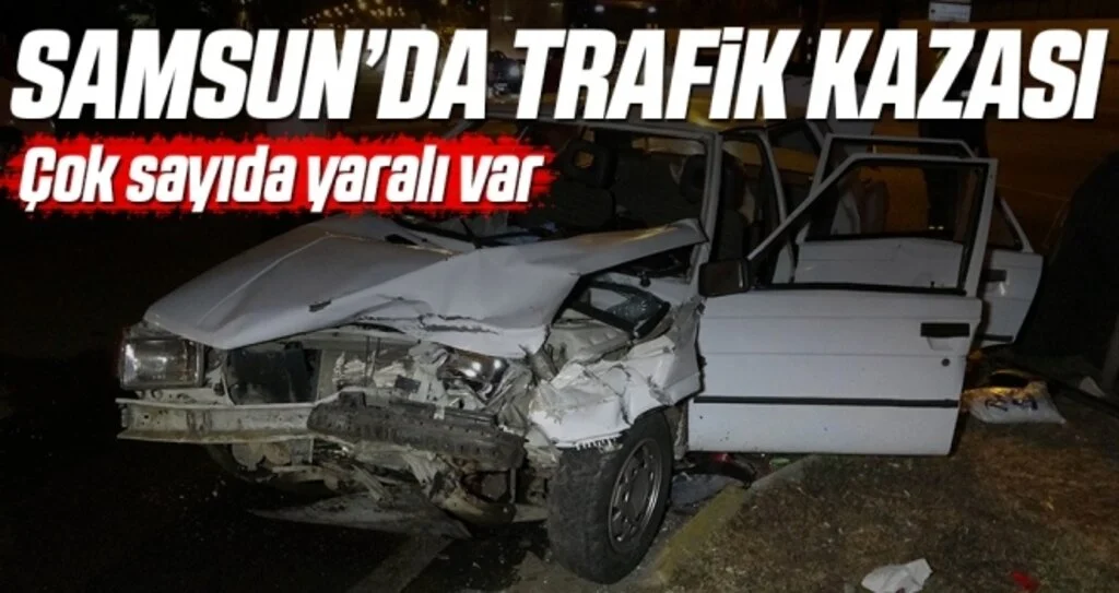 Samsun'da iki otomobil çarpıştı: 7 yaralı