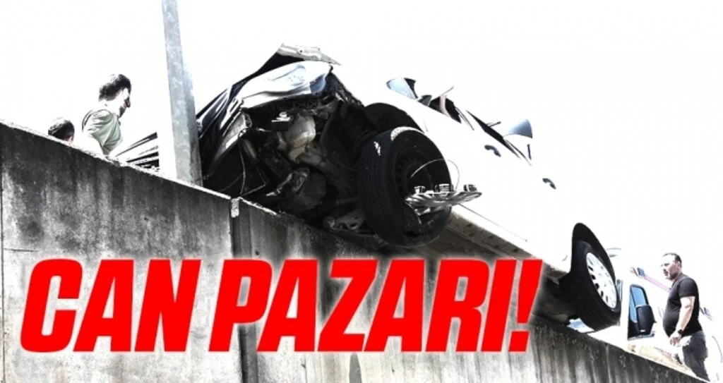 Samsun'da Kazada askıda kalan otomobilde can pazarı