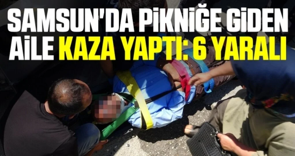 Samsun'da Pikniğe giden aile kaza yaptı: 6 yaralı