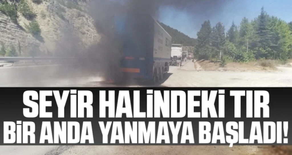 Samsun'da Seyir Halindeki Tır Alev Alev Yandı!