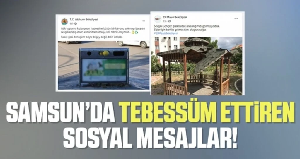 Samsun'da Tebessüm ettiren sosyal mesajlar!