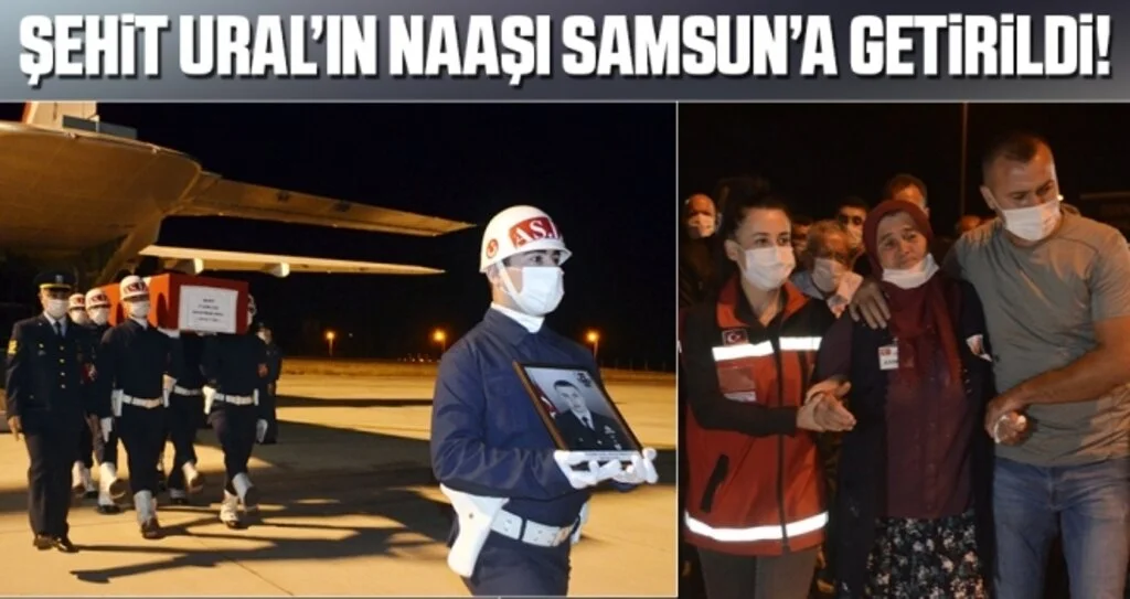 Şehit Uzman Çavuş Süleyman Ural'ın cenazesi Samsun'a getirildi