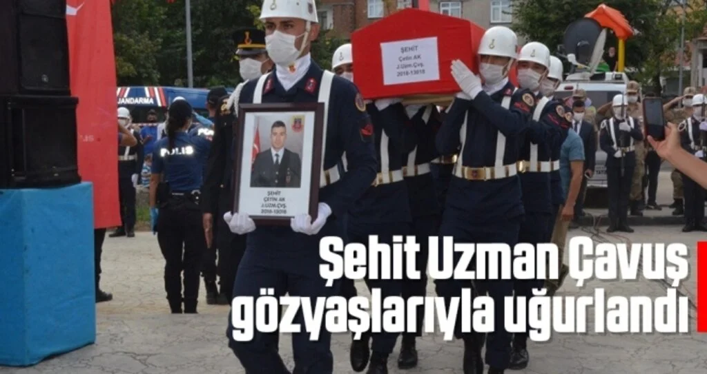 Şehit Uzman Çavuş gözyaşlarıyla uğurlandı