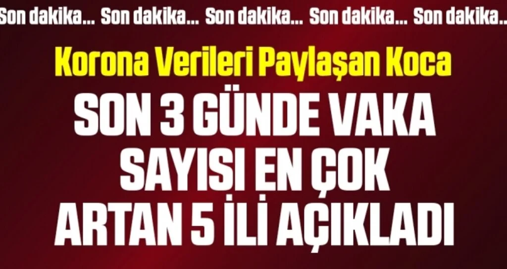 Son dakika… Sağlık Bakanı Koca güncel corona virüsü verilerini açıkladı! İşte 11 Ağustos tablosu…