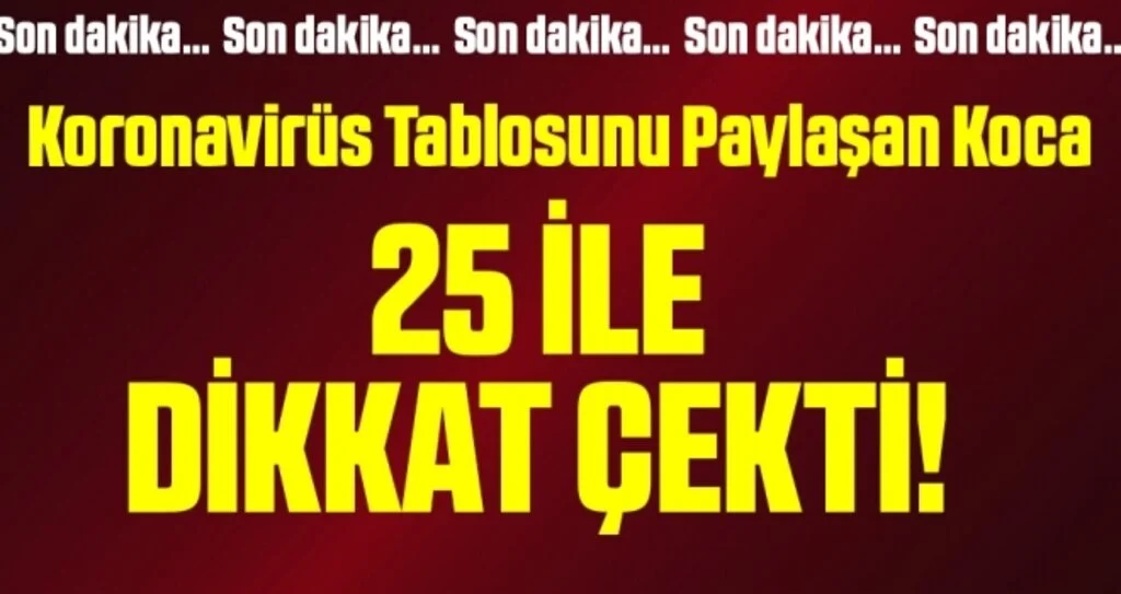 Son dakika… Sağlık Bakanı Koca güncel corona virüsü verilerini açıkladı! İşte 9 Ağustos tablosu…