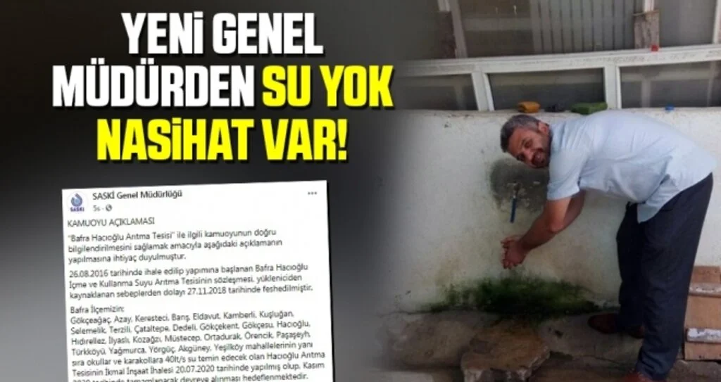 Yeni Genel Müdürden Su Yok Nasihat Var