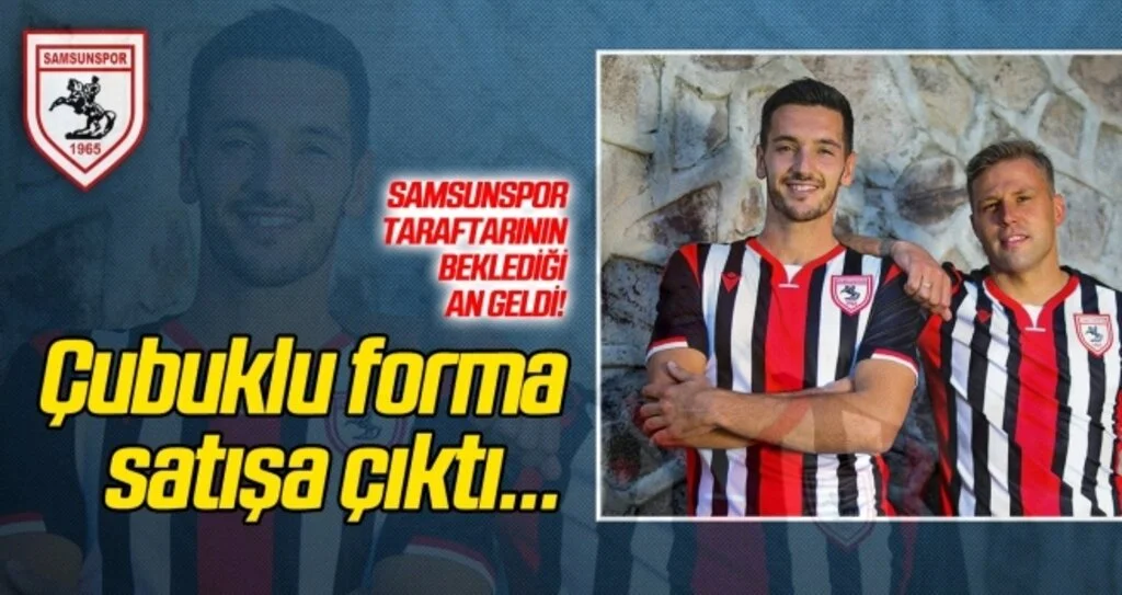 Yılport Samsunspor'un çubuklu forması satışa çıktı
