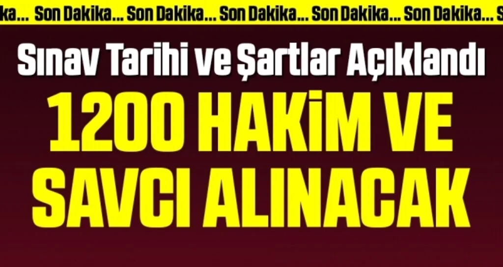 Adalet Bakanlığı, 1200 hakim ve savcı alacak: İlan yayınlandı