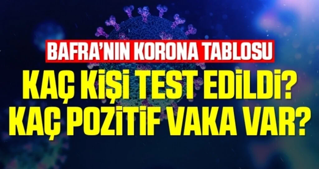 Bafra'nın Korona Tablosu! Kaç Kişi Test Edildi Kaç Pozitif Vaka Var?