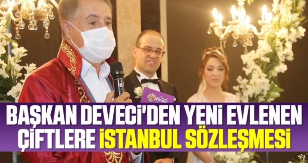 Başkan Deveci'den Yeni Evlenen Çiftlere İstanbul Sözleşmesi