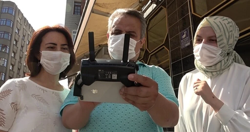 İlkadım'da bacalara 'drone'lu denetim