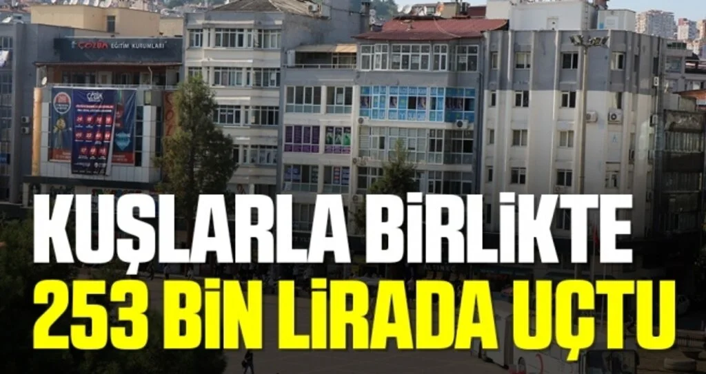 Kuşlarla birlikte 253 bin lirada uçtu 
