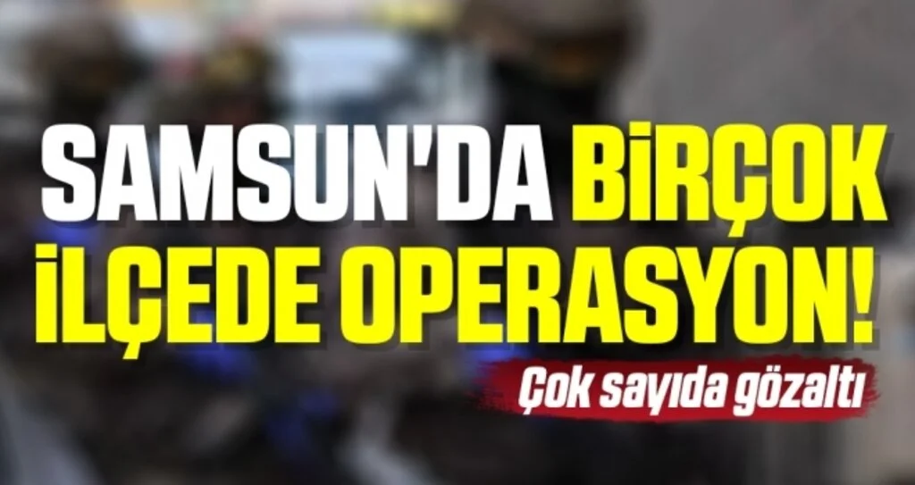 Samsun'da Birçok İlçede Operasyon! Çok Sayıda Gözaltı