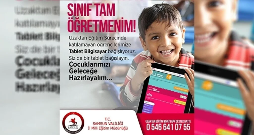 Samsun'da "Eğitime Bir Tablet Katkın Olsun Projesi” hayata geçirildi