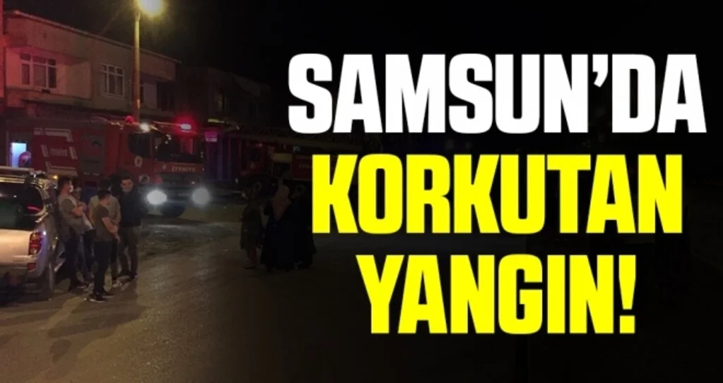 Samsun'da Korkutan Yangın