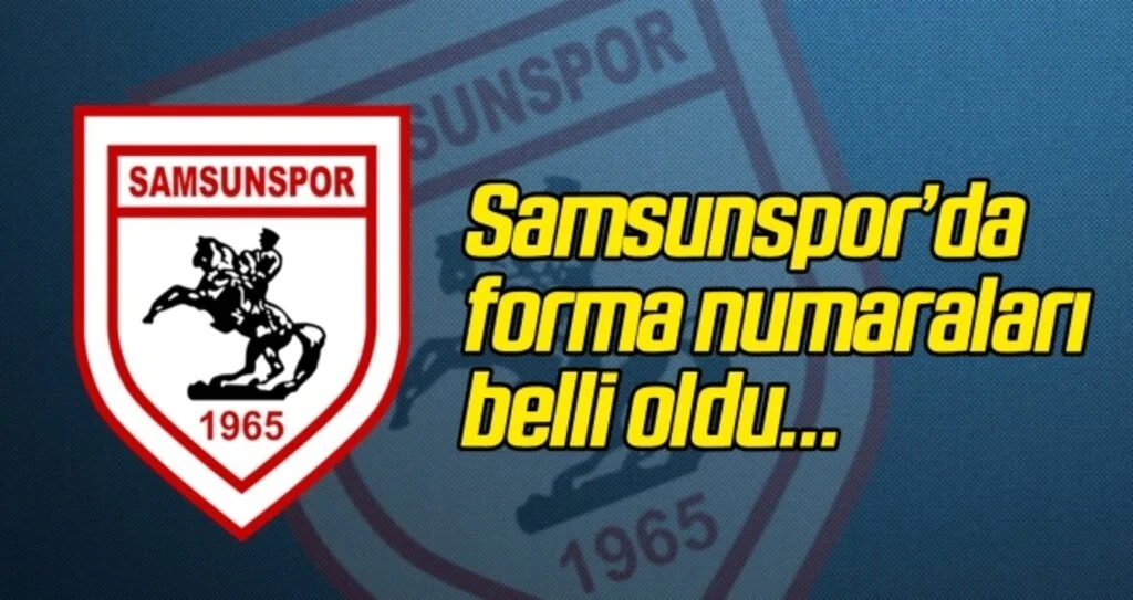 Samsunspor'da forma numaraları belli oldu