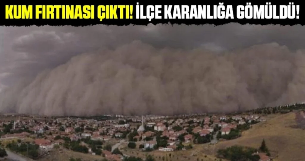 Son dakika… Ankara’da kum fırtınası! Polatlı ilçesi karanlığa büründü
