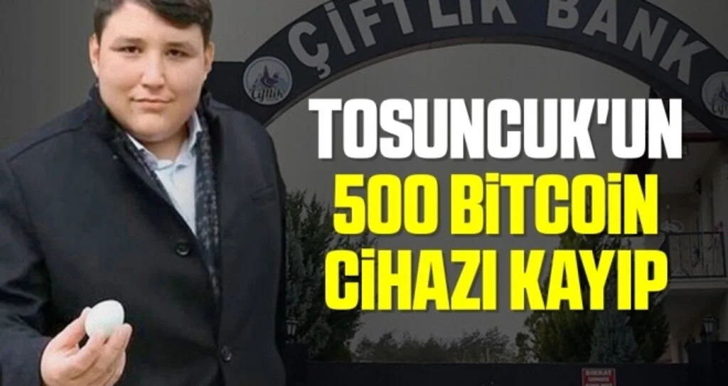 Tosuncuk'un 500 Bitcoin cihazı kayıp