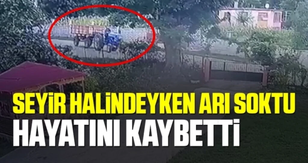 Traktörüyle seyir halindeyken arı soktu, hayatını kaybetti